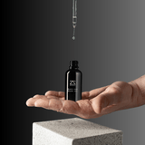 Black Oud Beard Oil dropper — luxury beard oil with argan and Vitamin E